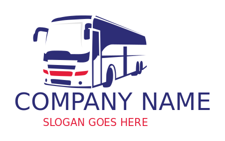 transportation logo front view of tour bus