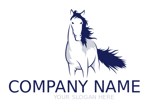 animal logo maker front view stallion