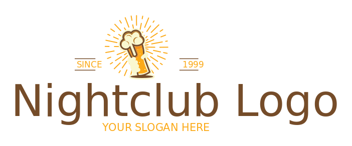 pub logo frothy beer with rays