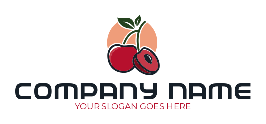 make a food logo cherries with pit 