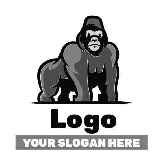 animal logo online full body gorilla