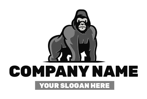 animal logo online full body gorilla