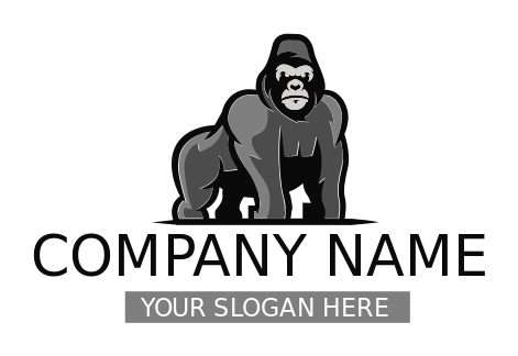 animal logo online full body gorilla