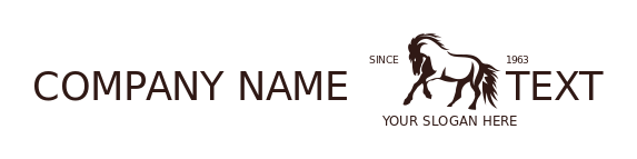 horse ranch logo template stallion with tail