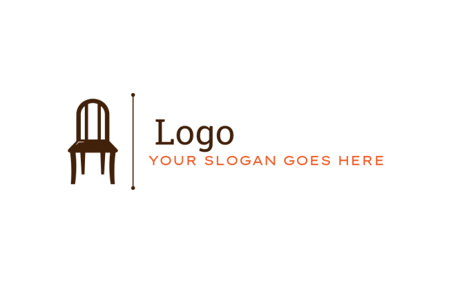 furniture symbol of dining chair silhouette design