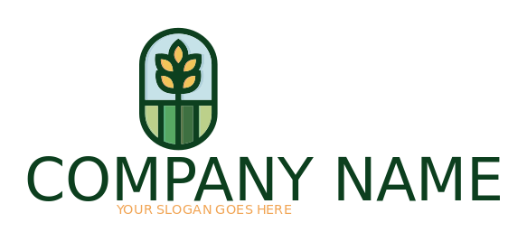 agriculture logo online plant in capsule