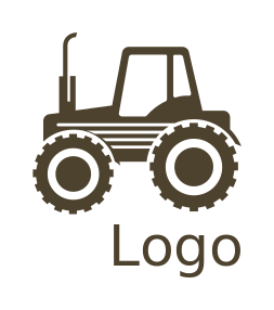 agriculture logo tractor with gear wheels