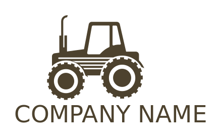 agriculture logo tractor with gear wheels