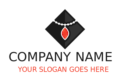 make a jewelry logo ruby gem necklace on rhombus