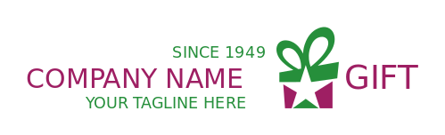 gift shop logo symbol box with star