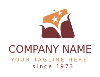 gift shop logo maker present with stars