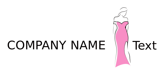 fashion boutique logo maker girl in a pink dress