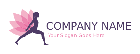 girl in Pilates pose with lotus flower