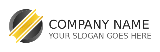 handyman logo gold metal bar on grey disc