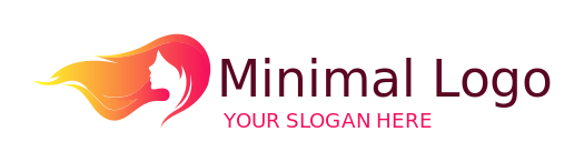 cosmetology school logo gradient girl