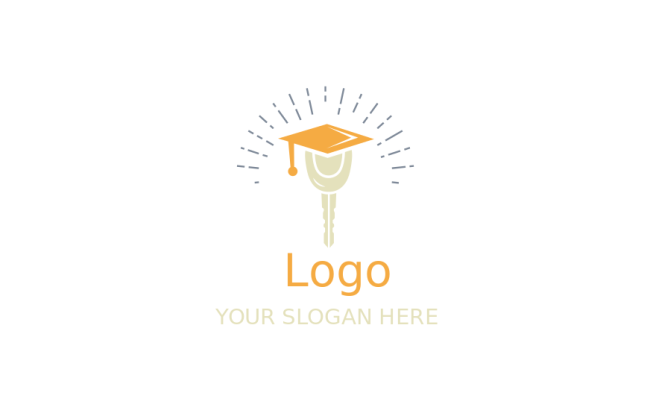 education logo graduation cap on car key | Logo Template by LogoDesign.Net