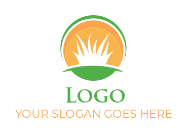 make an advertising logo grass globe - logodesign.net