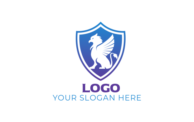 make an insurance logo lawyer griffin in shield - logodesign.net