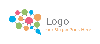 advertising logo group of circles forming brain 