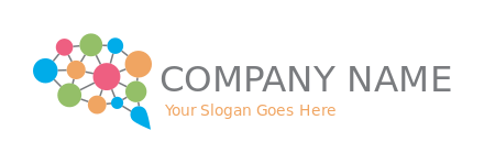 advertising logo group of circles forming brain 