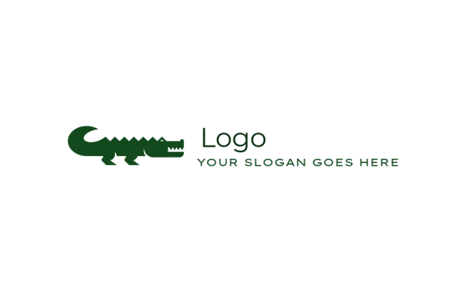 Make a logo of growling crocodile graphic