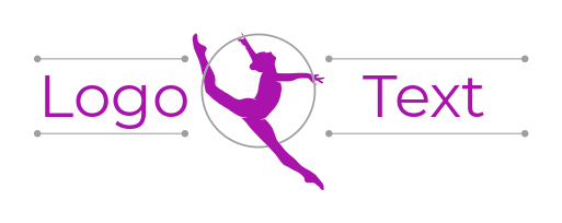 dance school logo ballerina jumps through hoop