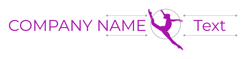 dance school logo ballerina jumps through hoop