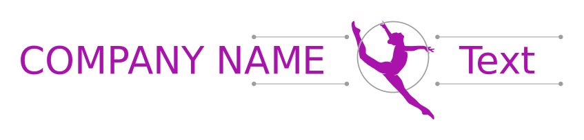 dance school logo ballerina jumps through hoop