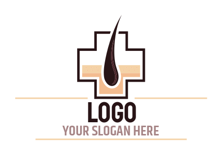 dermatologist logo online hair root in cross