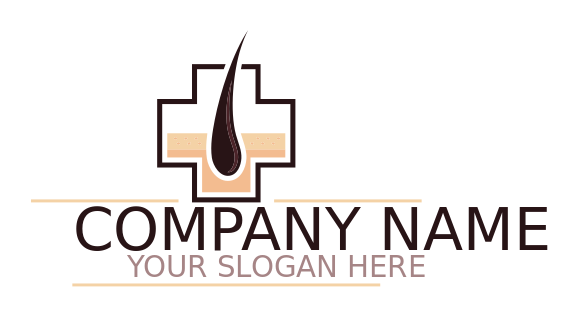 dermatologist logo online hair root in cross