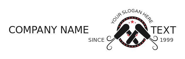 make a beauty logo crossed hair dryers