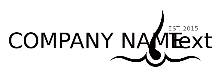 medical logo symbol hair with root