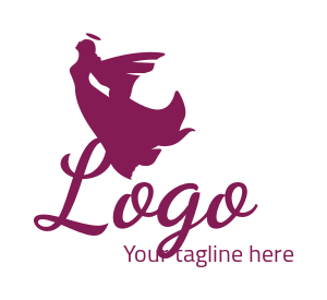 religious logo online halo angel in dress