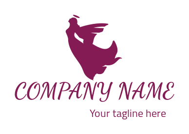 religious logo online halo angel in dress