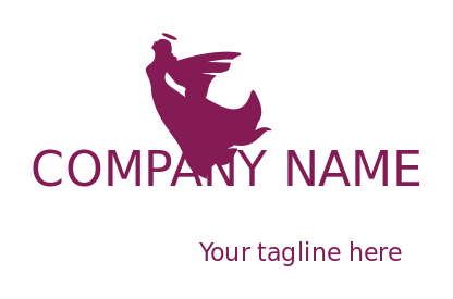 religious logo online halo angel in dress