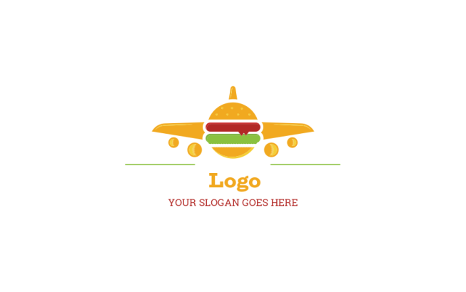 hamburger in an airplane