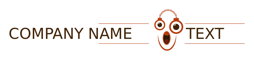 bail bond logo maker handcuffs forming face