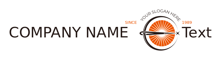 apparel logo needle with thread forming sun