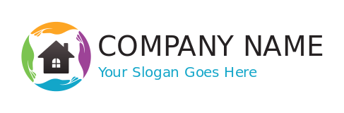 make an insurance logo hands around house - logodesign.net