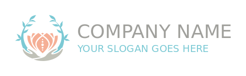 make a spa logo hands holding lotus flower