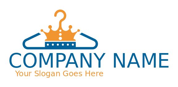 apparel logo hanger merged with crown - logodesign.net