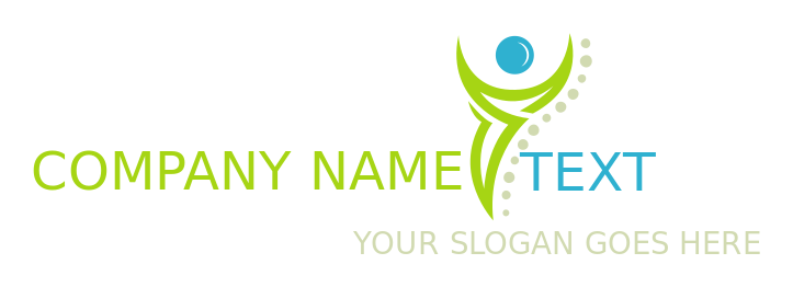 medical logo icon abstract person with spine