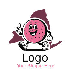 happy bagel cartoon in New York state