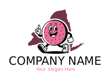 happy bagel cartoon in New York state