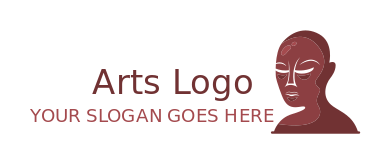 arts logo icon head and neck sculpture