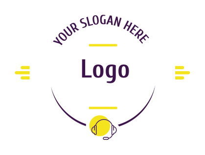 communication logo call center headphone 
