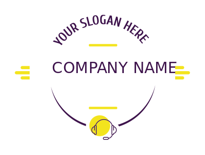communication logo call center headphone 