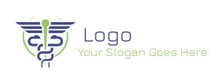 medical logo online caduceus with swoosh