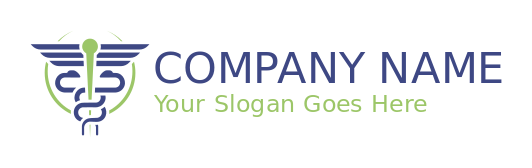medical logo online caduceus with swoosh