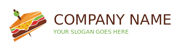 sandwich bar logo template patty and cheese